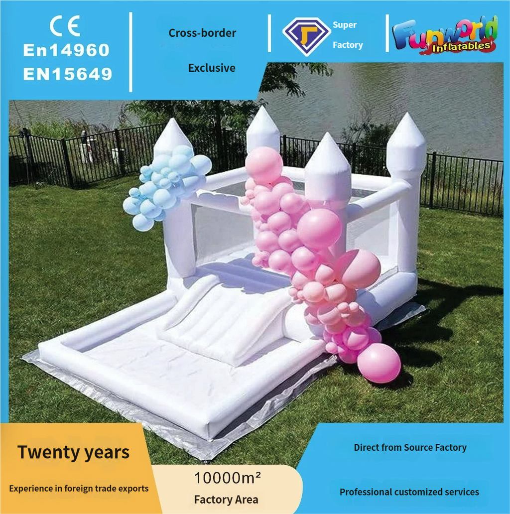 Cross-border Outdoor Inflatable Trampoline & Castle, Factory Wholesale for EU/US Wedding & Birthday Party