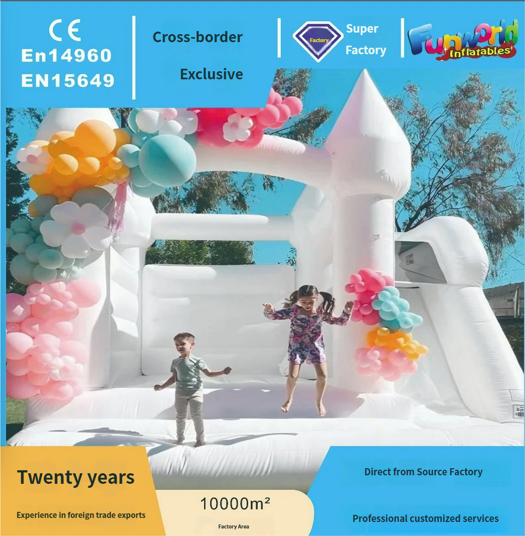 Cross-border Outdoor Inflatable Trampoline & Castle, Factory Wholesale for EU/US Wedding & Birthday Party