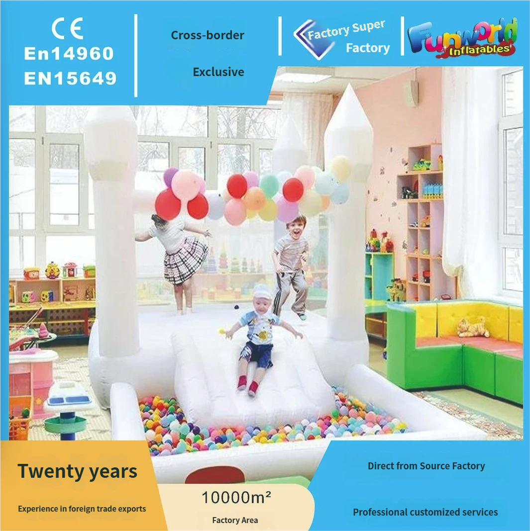 Cross-border Outdoor Inflatable Trampoline & Castle, Factory Wholesale for EU/US Wedding & Birthday Party