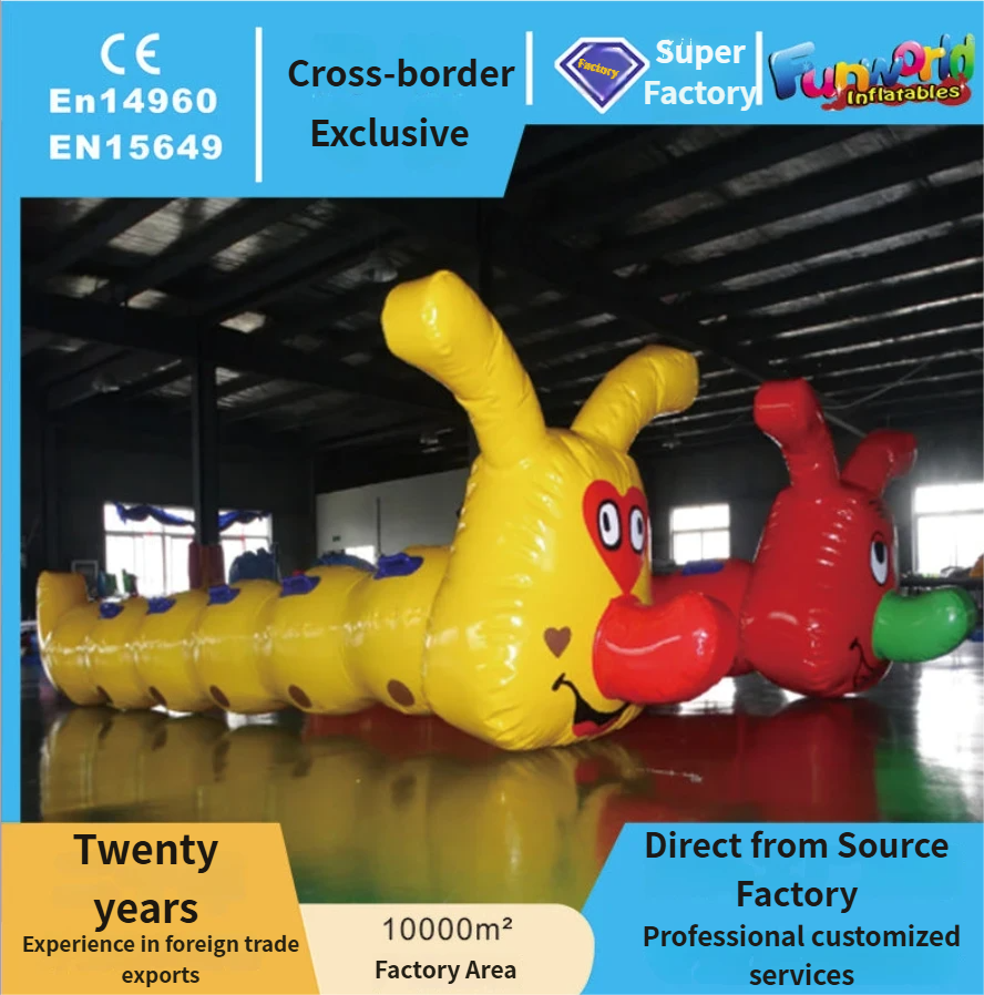 Cross-Border Foreign Trade Caterpillar Inflatable Props Racing Activities Dry Land Dragon Boat Outdoor Team Building Party Inflatable Caterpillar