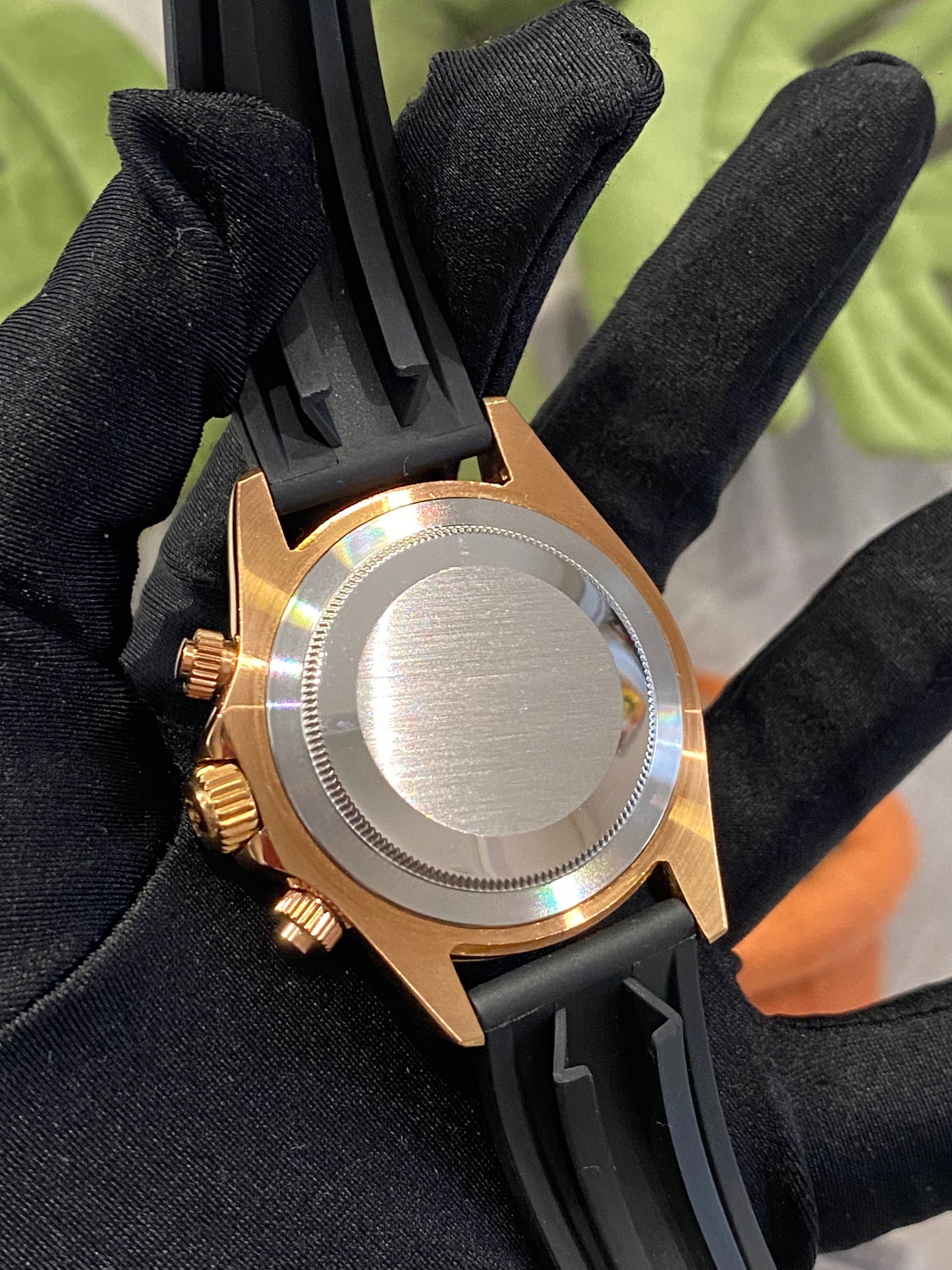 Classic Panda Dial & Rubber Strap Chronograph