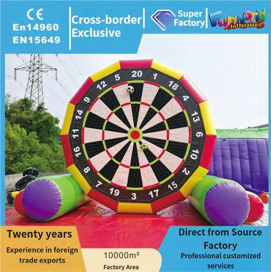 Cross-border inflatable football target nine-grid adhesive point shooting team building interactive game prop shooting dart board