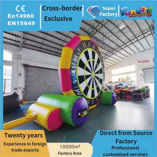 Cross-border inflatable football target nine-grid adhesive point shooting team building interactive game prop shooting dart board