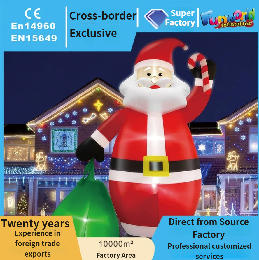 Cross-Border Inflatable Cartoon Santa Claus Air Model Christmas Mall Scene Decoration Props Christmas Decorations Ornaments