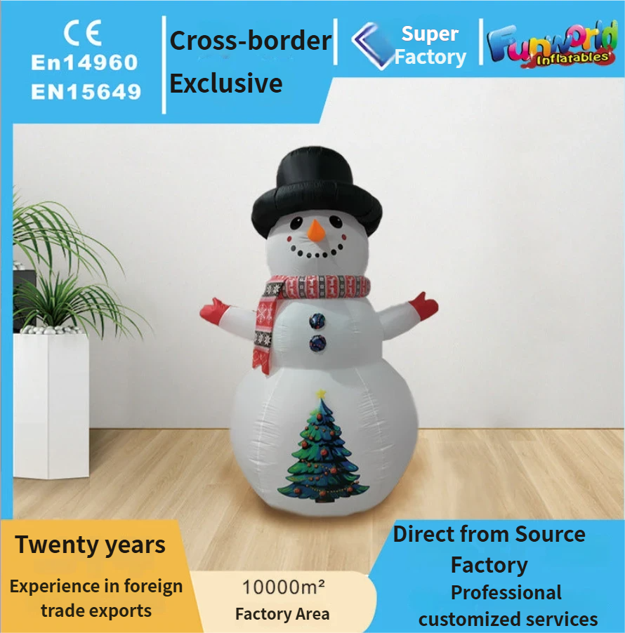 Cross-Border Foreign Trade Inflatable Christmas Snowman Christmas Inflatable Air Model Christmas Event Party Inflatable Snowman