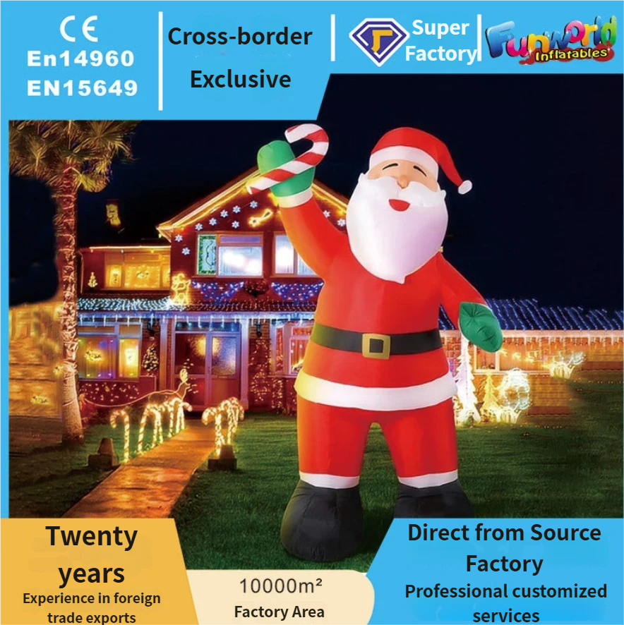 Cross-Border Inflatable Cartoon Santa Claus Air Model Christmas Mall Scene Decoration Props Christmas Decorations Ornaments