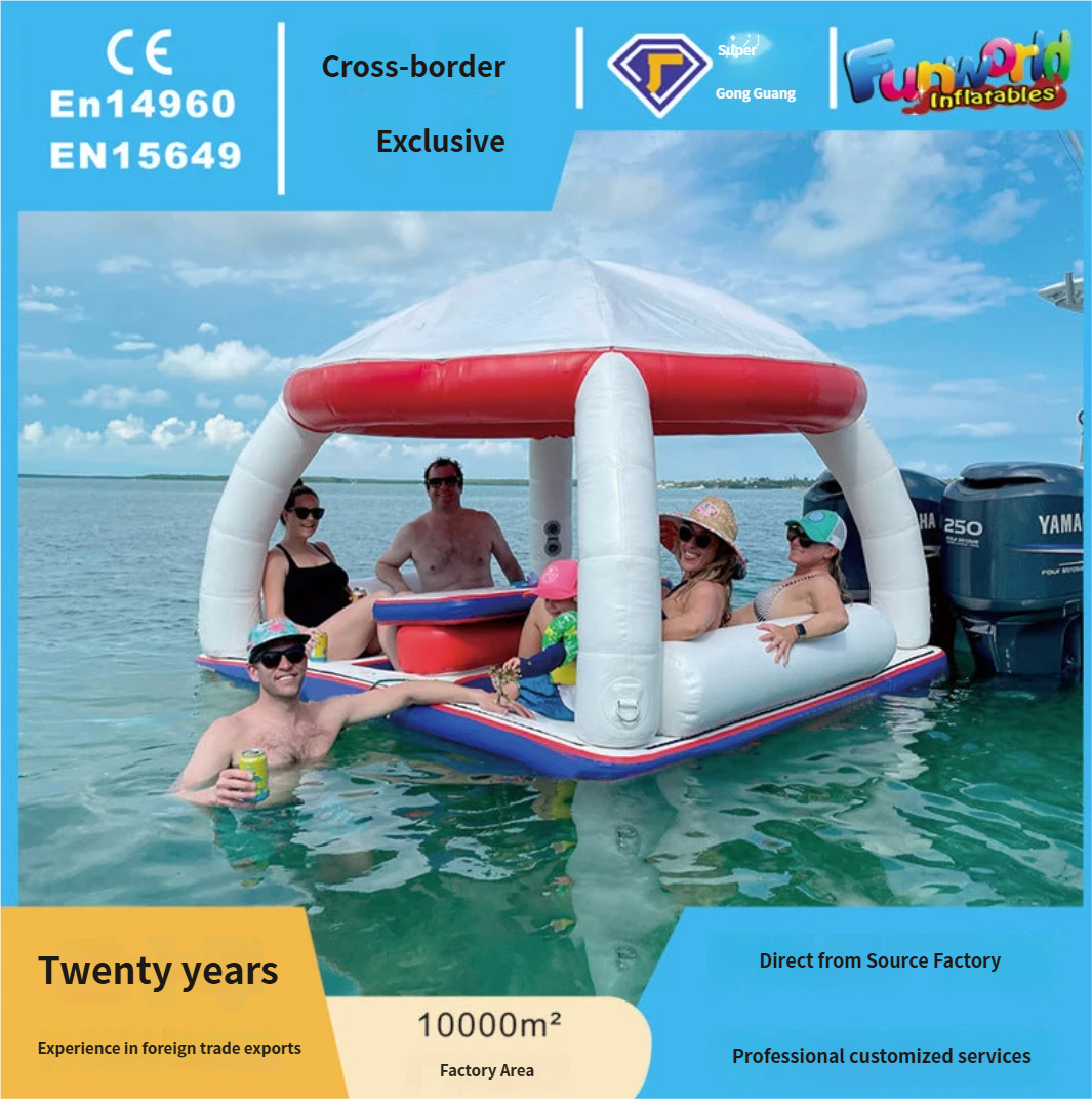Cross-Border Water Inflatable Floating Platform Sofa Recliner Floating Row Floating Diving Swimming Pool Leisure Entertainment Water Bar