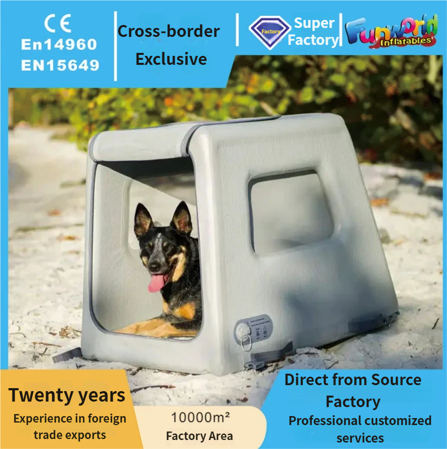 Cross-Border Portable Car Inflatable Dog House Outdoor Camping Inflatable Pet Tent Pet Handheld Inflatable Travel Box
