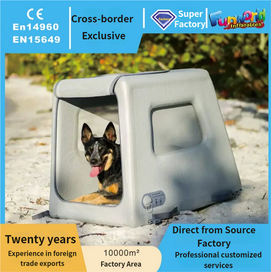 Cross-Border Portable Car Inflatable Dog House Outdoor Camping Inflatable Pet Tent Pet Handheld Inflatable Travel Box