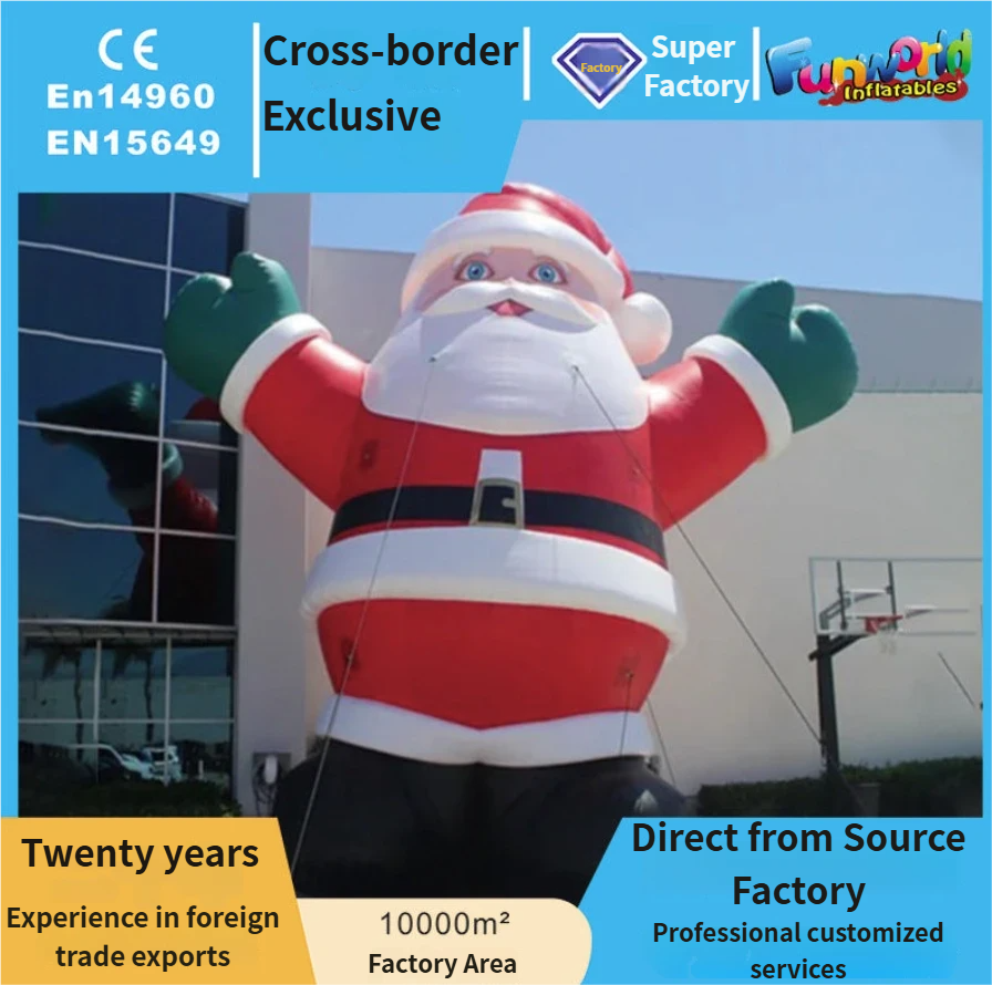 Cross-Border Amazon Hot3-8m Christmas Inflatable Santa Claus Large Inflatable Decoration for Yard