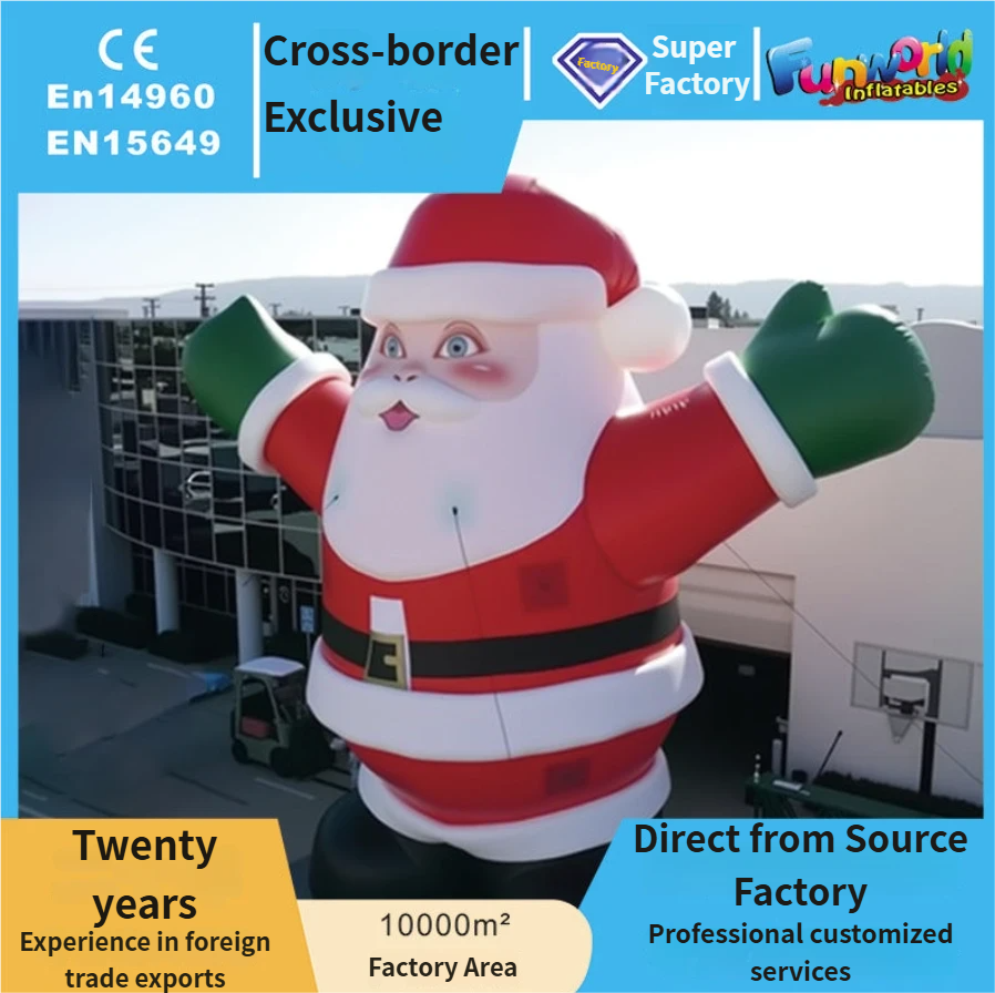 Cross-Border Amazon Hot3-8m Christmas Inflatable Santa Claus Large Inflatable Decoration for Yard