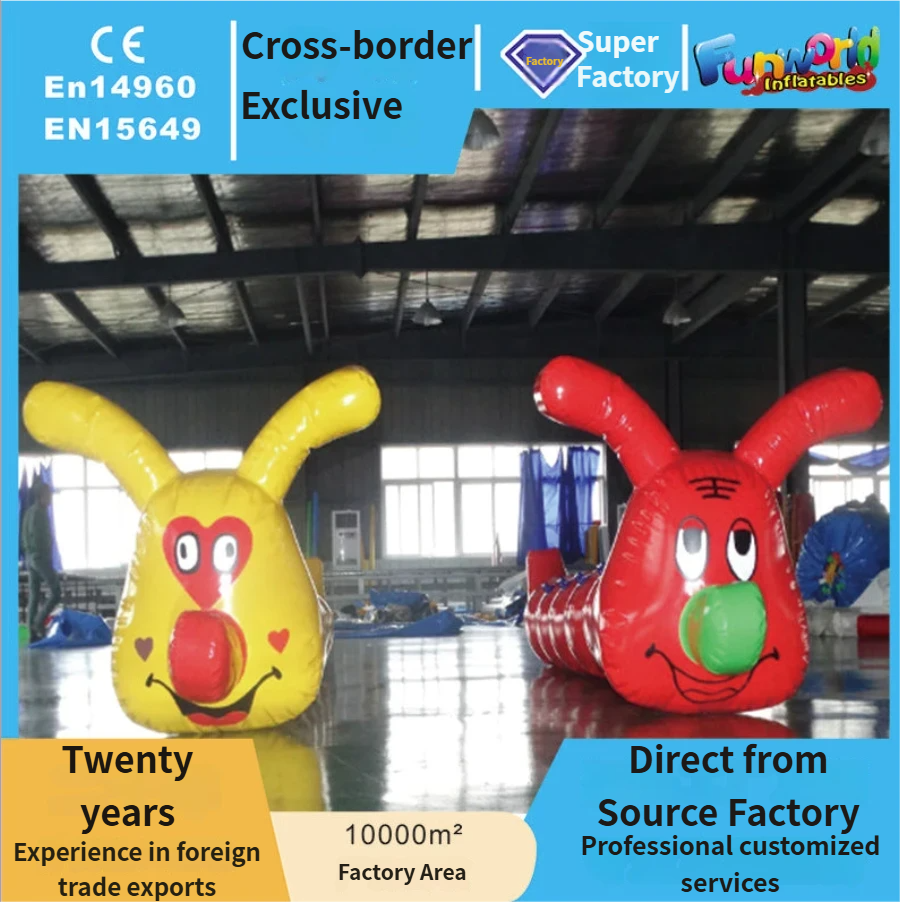 Cross-Border Foreign Trade Caterpillar Inflatable Props Racing Activities Dry Land Dragon Boat Outdoor Team Building Party Inflatable Caterpillar